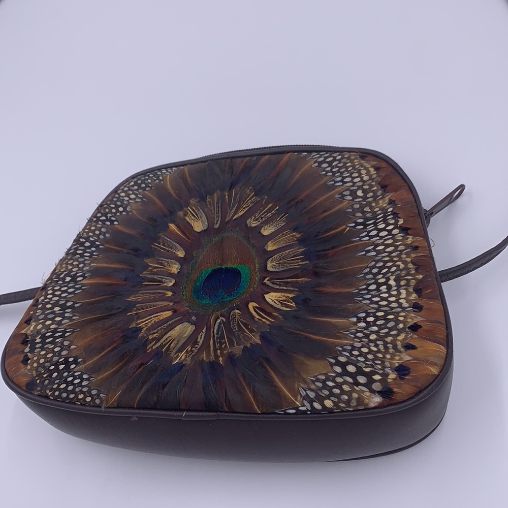 Vintage Comeco Peacock Feather Crossbody - Picture 3 of 8